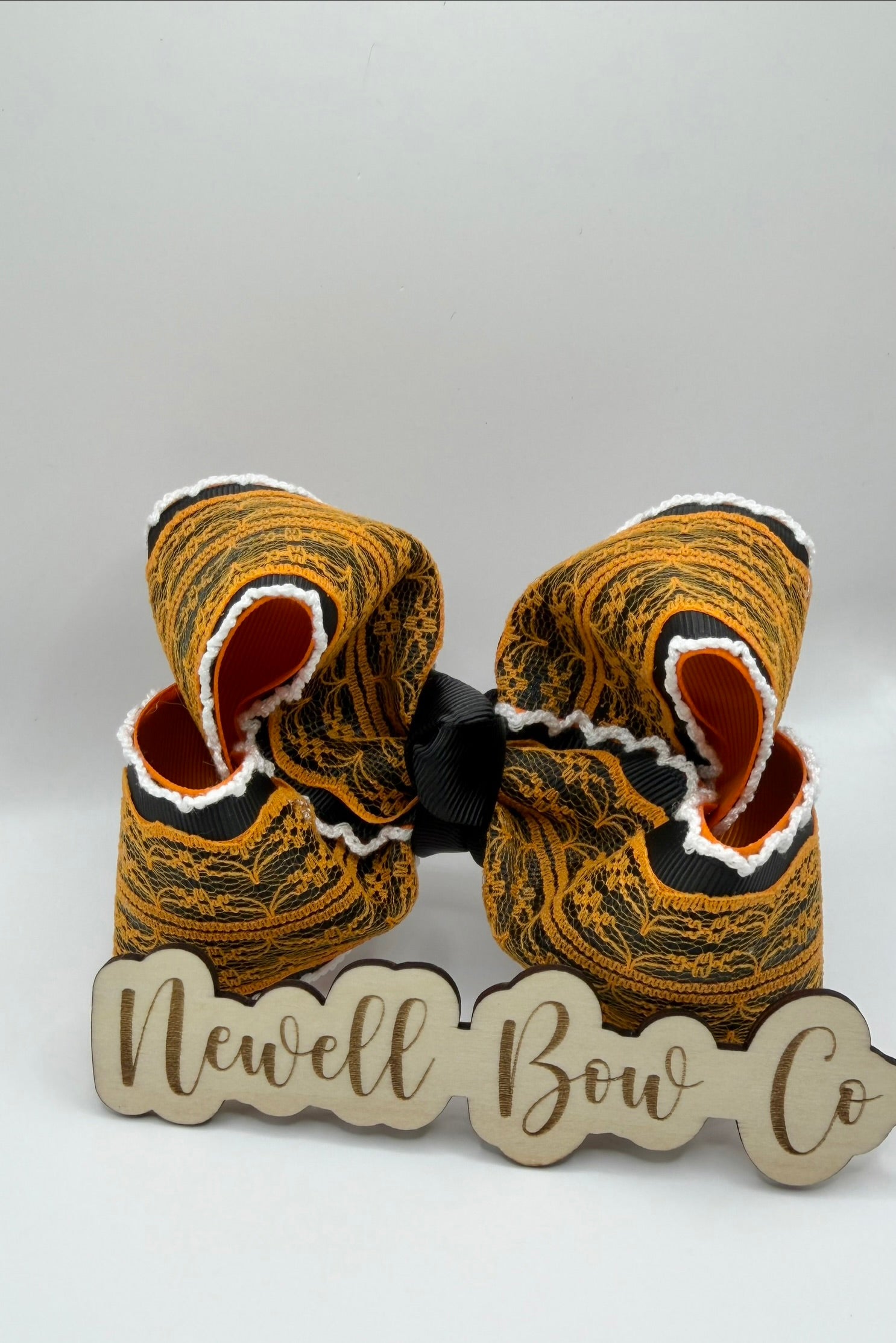 Black and Orange Lace