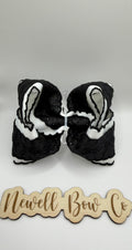 RTS 4.5 inch black and white bow
