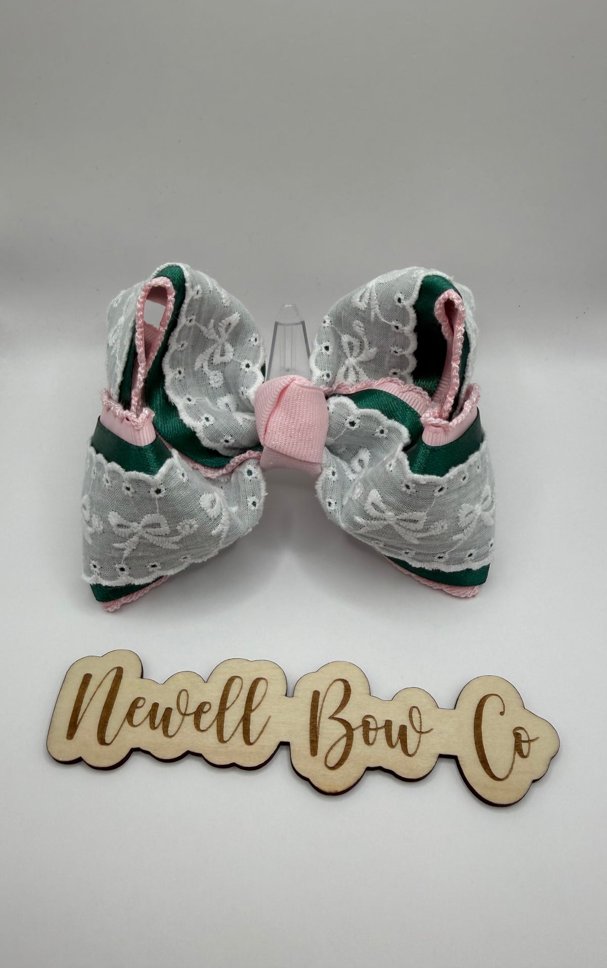 Pink and Green Bow