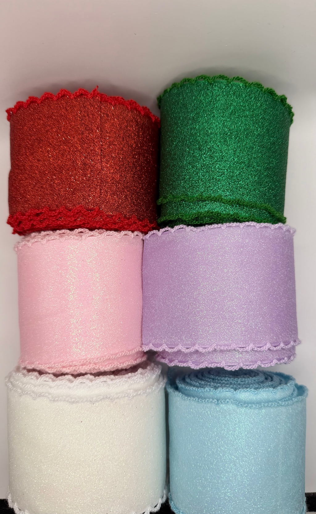 Glitter moon stitch bows