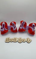 RTS 3inch Purple Moonstitch + Orange Ruffle Piggie Set