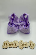RTS 4inch purple satin lace Bow