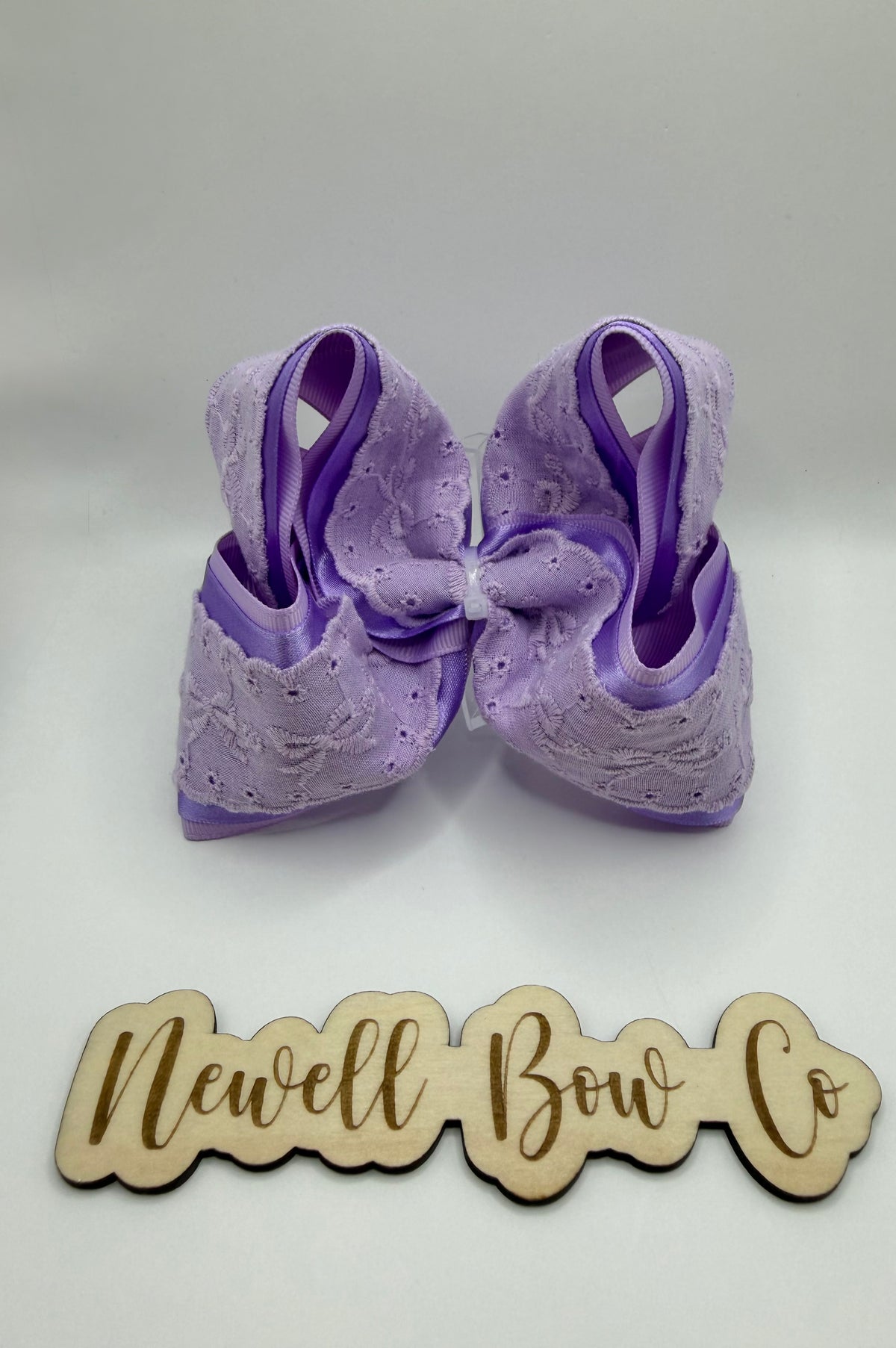 RTS 4inch purple satin lace Bow