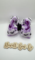 Purple Satin Bat Lace Bow