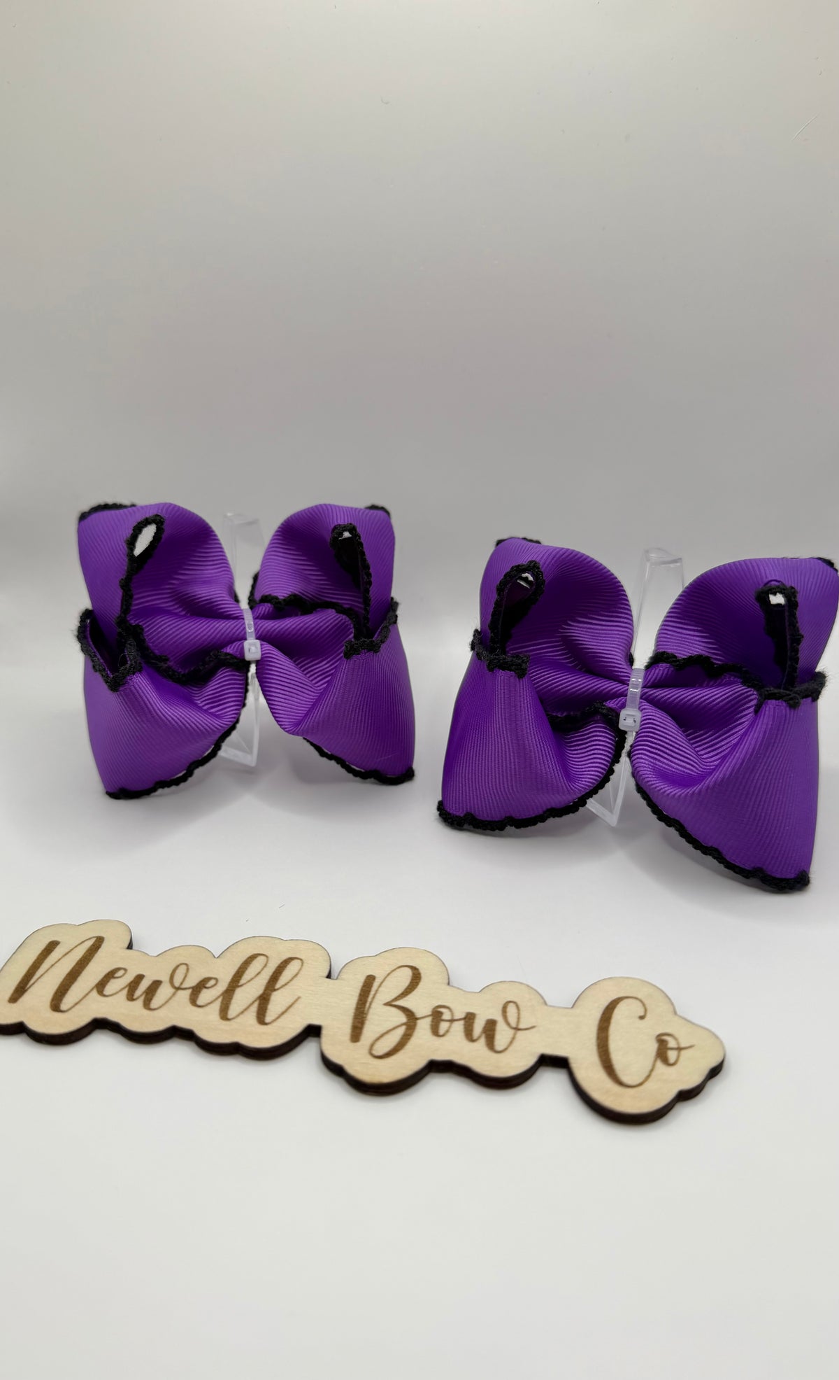 RTS 3inch purple w/black moon stitch piggies