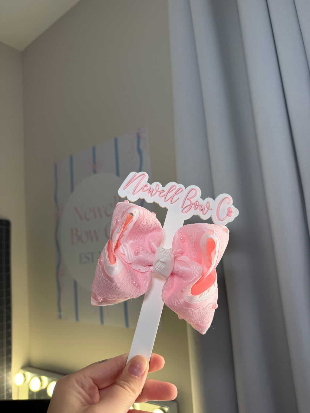 Pink Pearl Bow