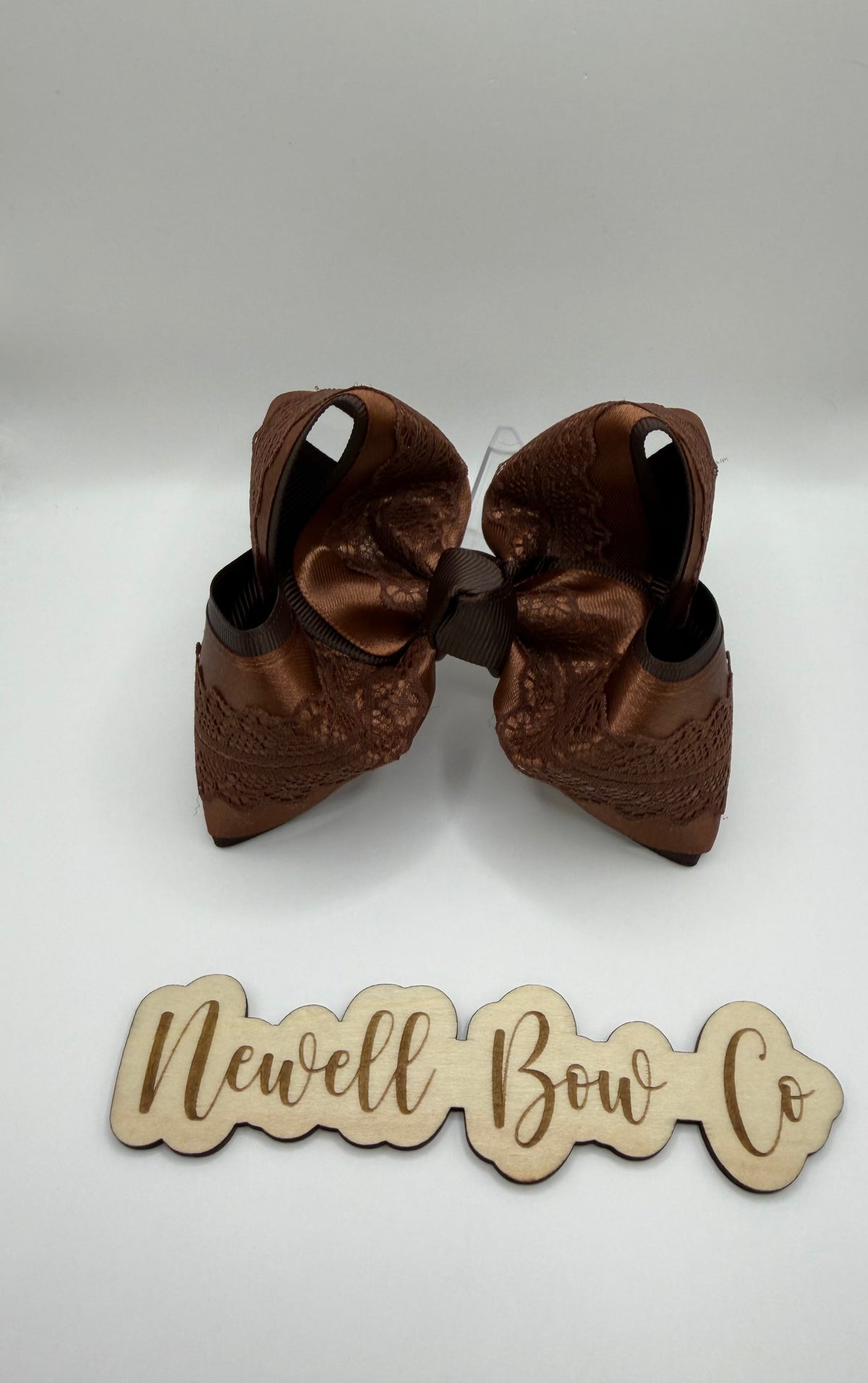 Brown Lace Satin