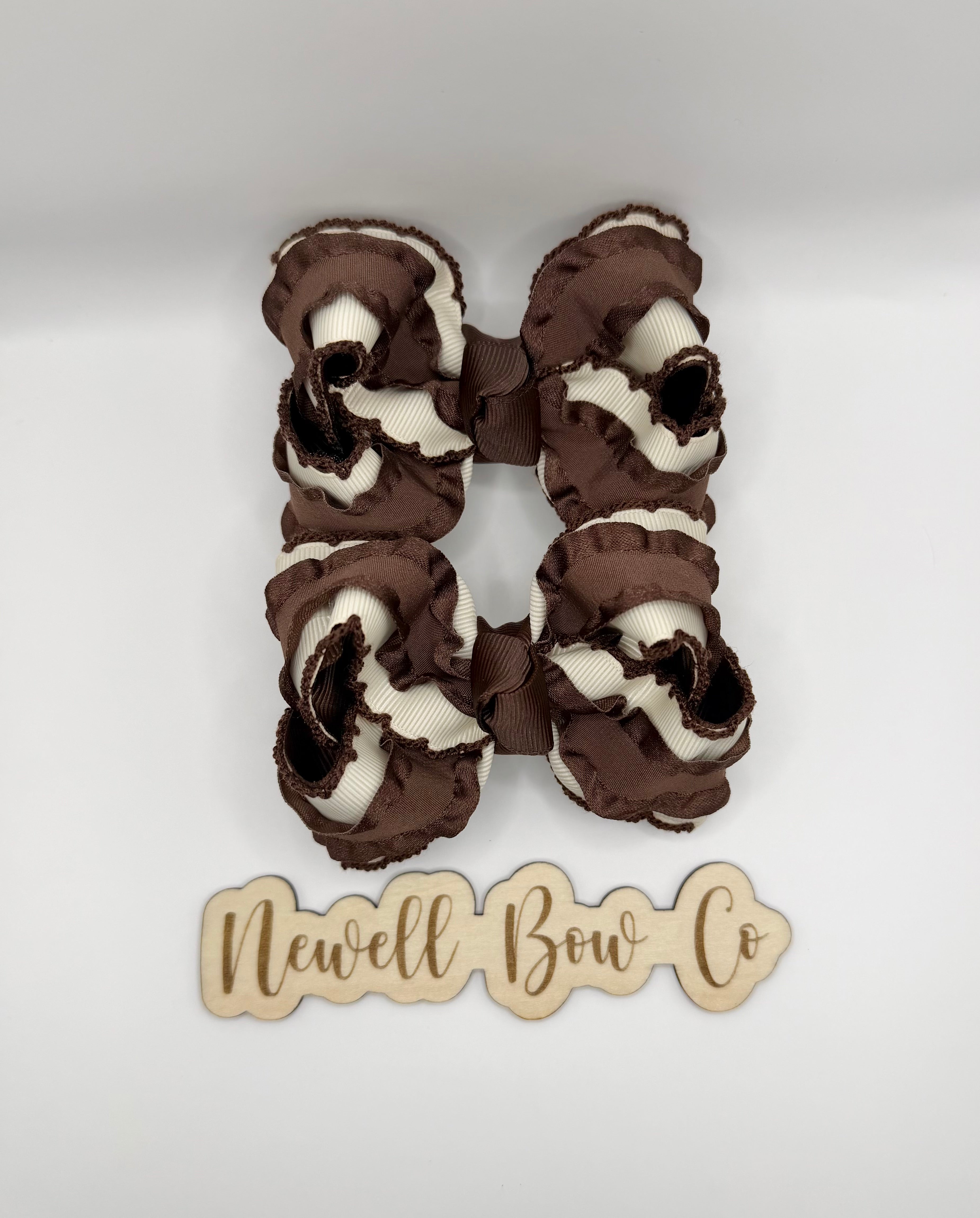 Brown Ruffle Piggies Set