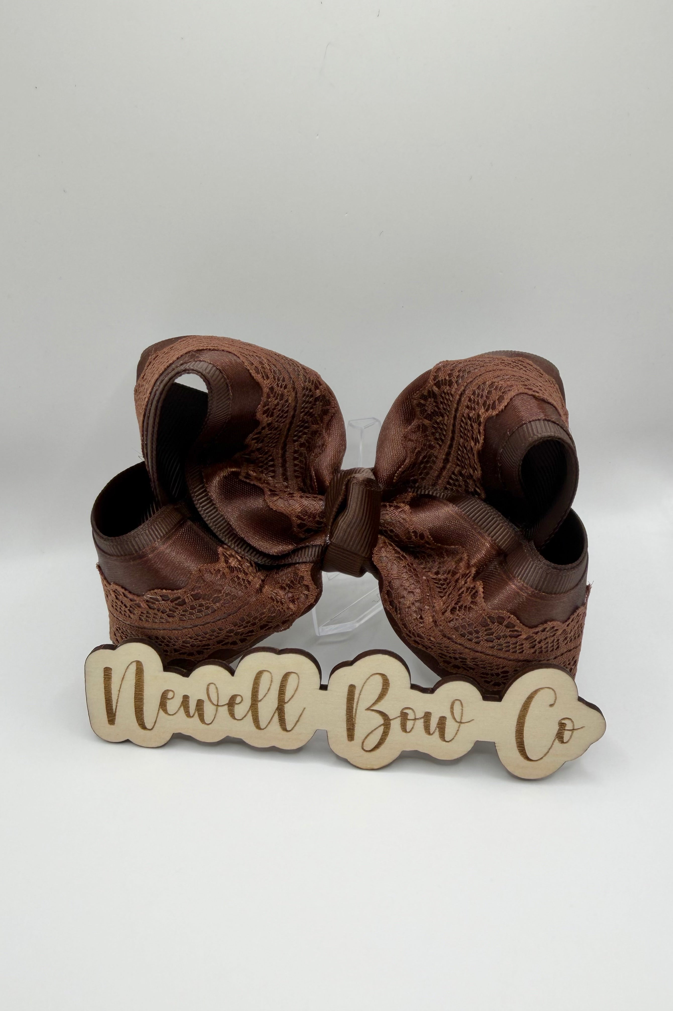 Brown Ruffle Satin