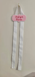 Embroidered Name Bow Hanger