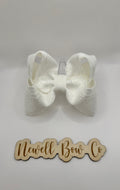 White Bow for Interchangeable Patches (flat knot)