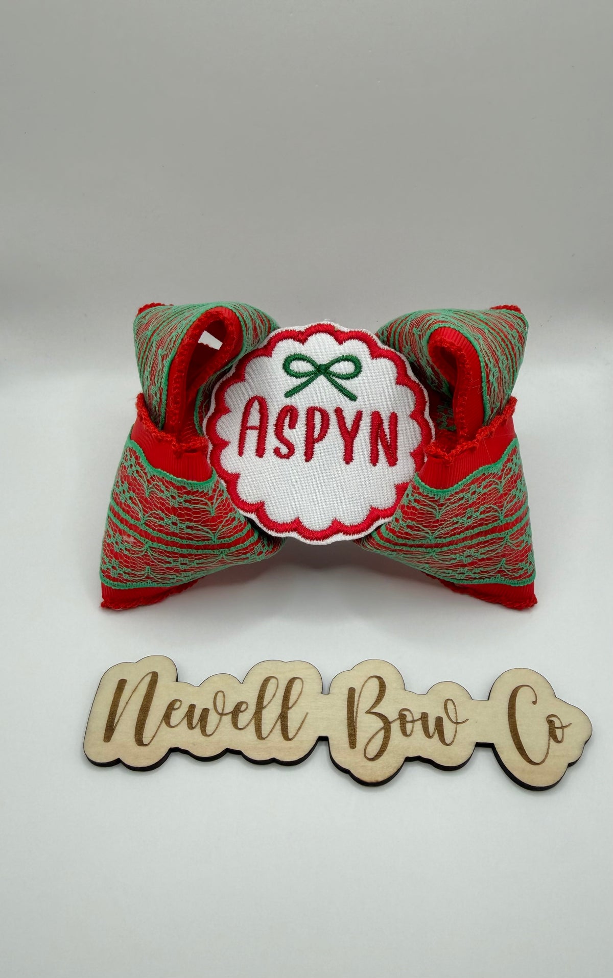 Christmas Name Interchangeable Patch Bow (Comes with 1 patch)
