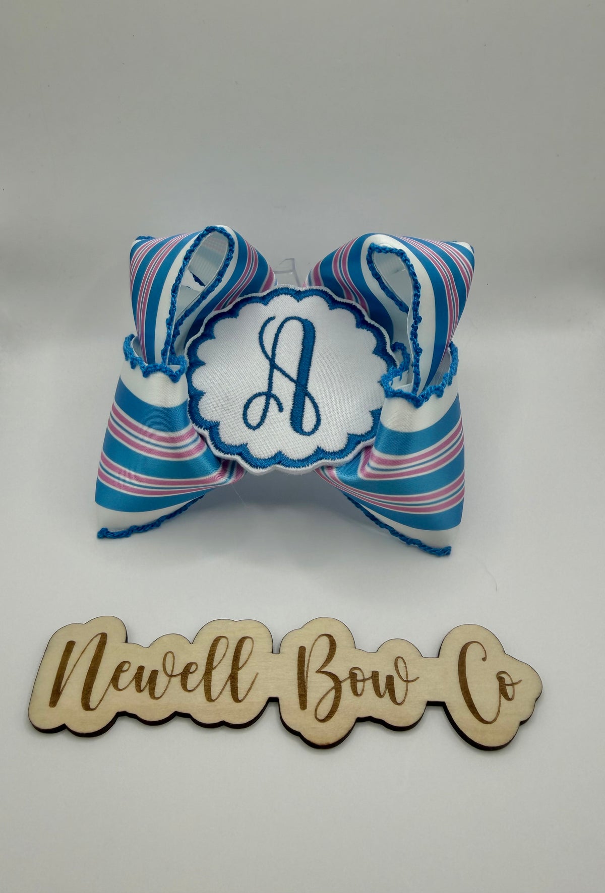 Initial Patch Satin Hospital Blanket Bow